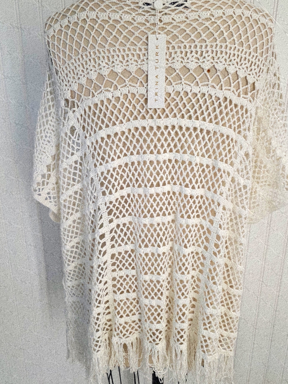 Trina Turk BOHO Crochet Cover-Up Top Size L - Picture 5 of 6